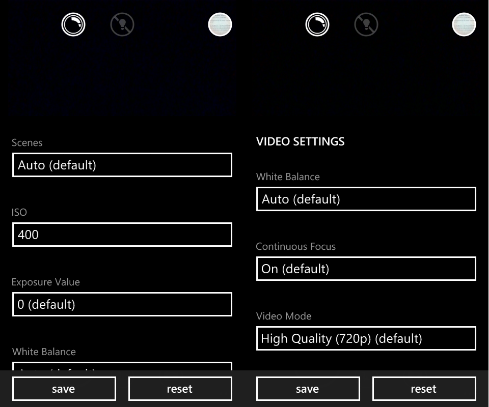 Camera and video settings SemiAccurate